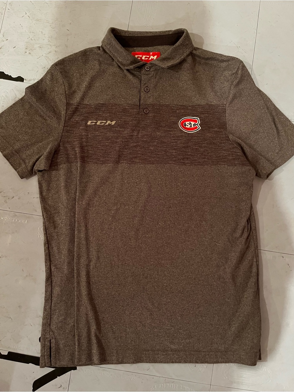 CCM St. Cloud State Hockey Polo with Embroidered Logo